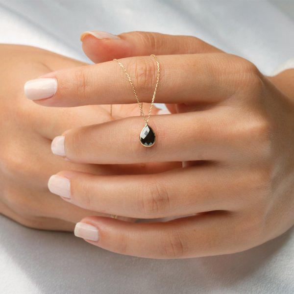 DROPS BLACK 14 Ayar Kolye
