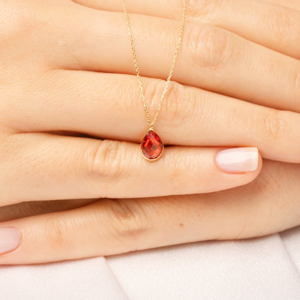 DROPS S RED 14 AYAR KOLYE