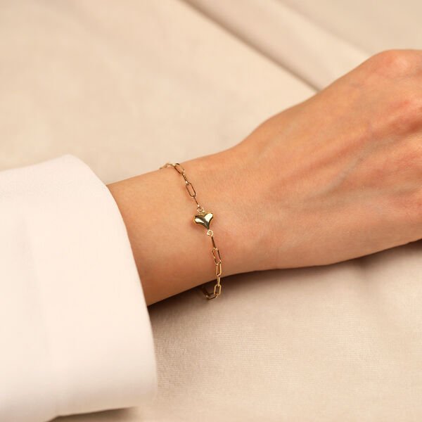 Kalpli 14 Ayar Altın Bileklik