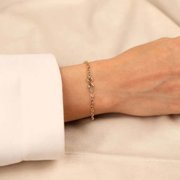 Sonsuzluklu 14 Ayar Altın Bileklik