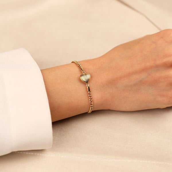 Kalpli 14 Ayar Altın Bileklik