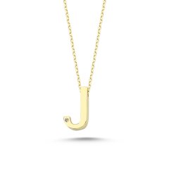 0,01 Karat ASSOS  J Harfi Kolye