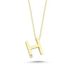 0,01 Karat ASSOS H Harfi Kolye