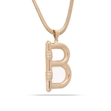 B Harfli İsim Kolye 14 Ayar