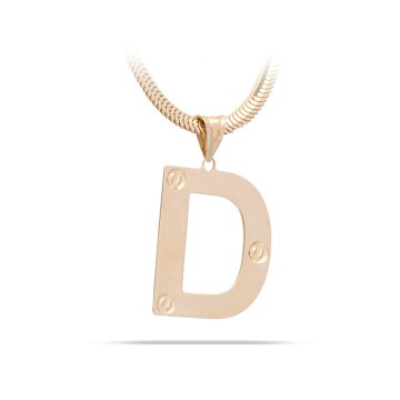 D Harfli İsim Kolye 14 Ayar